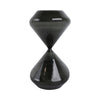 Decorative 90 Minute Glass Sand Timer | 10" Modern Black Glass