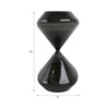 Decorative 90 Minute Glass Sand Timer | 10" Modern Black Glass
