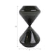 Decorative 90 Minute Glass Sand Timer | 10" Modern Black Glass