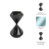 Decorative 90 Minute Glass Sand Timer | 10" Modern Black Glass