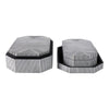 Trinket Box Set of 3 | Octagon Shaped Black Grooved Lines on White Resin