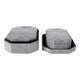 Trinket Box Set of 3 | Octagon Shaped Black Grooved Lines on White Resin