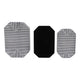 Trinket Box Set of 3 | Octagon Shaped Black Grooved Lines on White Resin