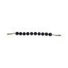 Hana Accent Garland | Carved Resin Beads | Brown Rope Tassels | Gloss Black SBH-21562