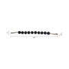 Hana Accent Garland | Carved Resin Beads | Brown Rope Tassels | Gloss Black