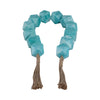 Decorative Beaded Garland with Tassels | Geometric| 45" Coastal Blue