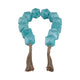 Decorative Beaded Garland with Tassels | Geometric| 45" Coastal Blue