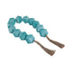Decorative Beaded Garland with Tassels | Geometric| 45" Coastal Blue