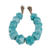 Decorative Beaded Garland with Tassels | Geometric| 45" Coastal Blue