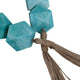 Decorative Beaded Garland with Tassels | Geometric| 45" Coastal Blue