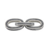 Tabletop Decor | 3-Link Chain Sculpture | Black White Strips | Resin 15"