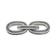 Tabletop Decor | 3-Link Chain Sculpture | Black White Strips | Resin 15"