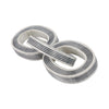 Tabletop Decor | 3-Link Chain Sculpture | Black White Strips | Resin 15"
