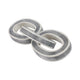 Tabletop Decor | 3-Link Chain Sculpture | Black White Strips | Resin 15"