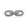 Tabletop Decor | 3-Link Chain Sculpture | Black White Strips | Resin 15"