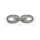 Tabletop Decor | 3-Link Chain Sculpture | Black White Strips | Resin 15"