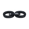 Tabletop Decorative 3 Linked Chain Sculpture | 15" Black Marble Finish