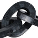 Tabletop Decorative 3 Linked Chain Sculpture | 15" Black Marble Finish