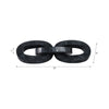 Tabletop Decorative 3 Linked Chain Sculpture | 15" Black Marble Finish