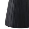 Accent Table | 17" Round White Marble Top | Black Fluted Base