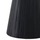 Accent Table | 17" Round White Marble Top | Black Fluted Base