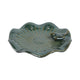 Elegant Birdbath w Perched Bird on Lilypad Flower | Glazed Green Ceramic