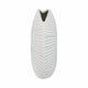Decorative Vase w Round Dotted Coral Shell Ceramic White | 9"