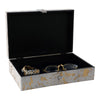 Decorative Jewelry Box | Hair on Hide Leather | 11" Tan Gold Speckled