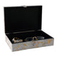 Decorative Jewelry Box | Hair on Hide Leather | 11" Tan Gold Speckled