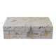 Decorative Jewelry Box | Hair on Hide Leather | 11" Tan Gold Speckled