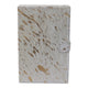 Decorative Jewelry Box | Hair on Hide Leather | 11" Tan Gold Speckled