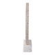 Geometric Art Sculpture | Open Circle Travertine Top | White Marble Base