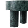 Decorative Footed Bowl | Raised Edges | 9" Sculptural Green Marble