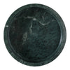 Decorative Footed Bowl | Raised Edges | 9" Sculptural Green Marble
