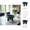 Decorative Footed Bowl | Raised Edges | 9" Sculptural Green Marble