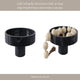 Round Decorative Bowl | 12"| Pedestal Design | Black Marble