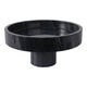 Round Decorative Bowl | 12"| Pedestal Design | Black Marble
