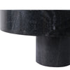 Round Decorative Bowl | 12"| Pedestal Design | Black Marble