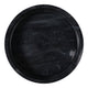 Round Decorative Bowl | 12"| Pedestal Design | Black Marble