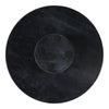 Round Decorative Bowl | 12"| Pedestal Design | Black Marble