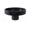 Round Decorative Bowl | 12"| Pedestal Design | Black Marble