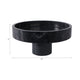 Round Decorative Bowl | 12"| Pedestal Design | Black Marble