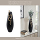 Knoxy Decorative Vase | Curved Gold Snake Accent | 21" Black Stoneware