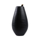Knoxy Decorative Vase | Curved Gold Snake Accent | 21" Black Stoneware