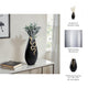Knoxy Decorative Vase | Curved Gold Snake Accent | 21" Black Stoneware