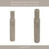 Raw Edge Candle Holder | Fluted Travertine Stone | Tan & Ivory 7"