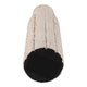 Raw Edge Candle Holder | Fluted Travertine Stone | Tan & Ivory 7"