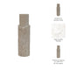 Raw Edge Candle Holder | Fluted Travertine Stone | Tan & Ivory 7"