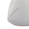 Indoor Outdoor Abstract Flower 8" Planter | White Ribbed Stoneware