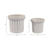 Urit Fluted Planters Set of 2 | Ribbed Sides | Scalloped Rims | Ivory